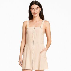 Women's Pie In The Sky Tan Zip Front Jumper Dress Size L